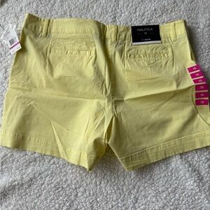Nautica Yellow Bermuda Shorts Casual Cotton Blend
